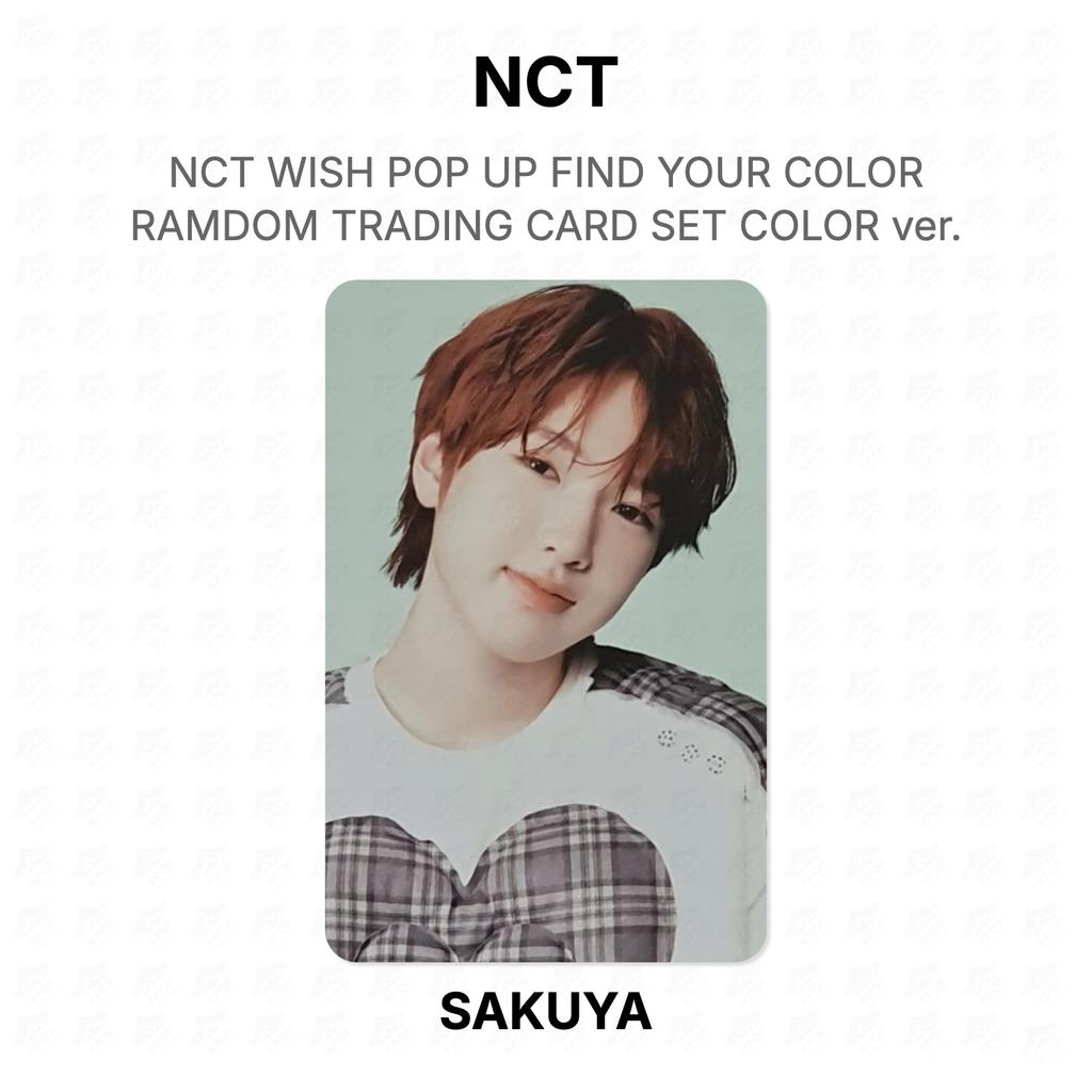 NCT WISH POP UP FIND YOUR COLOR RAMDOM TRADING CARD SET COLOR ver. Official Photocard