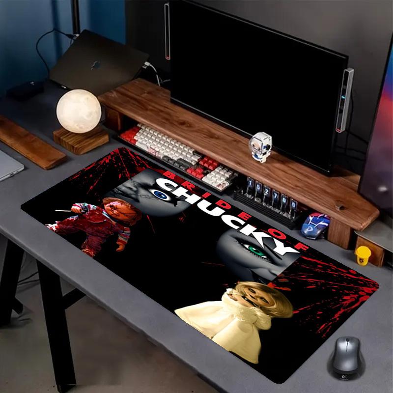 Bride of Chucky Print Mouse Pad, Anti‑Slip Desktop Keyboard Mat, for PC Laptop Gaming Working Daily Use, Cool Festival Surprise Gift