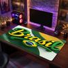 Brazil Football Crest Mouse Pad, Extended Non Slip Rubber Desk Mat for Gaming Office Laptop Fan Gift