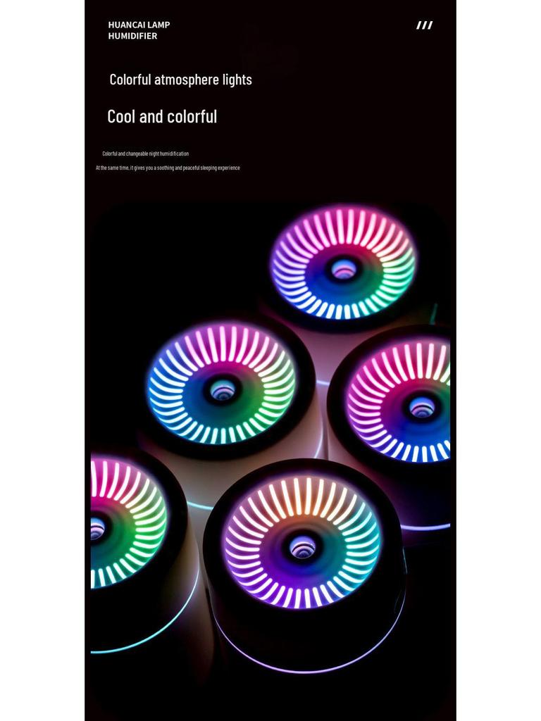 Iridescent Aromatherapy Car Humidifier with Atmosphere Light Atomizer