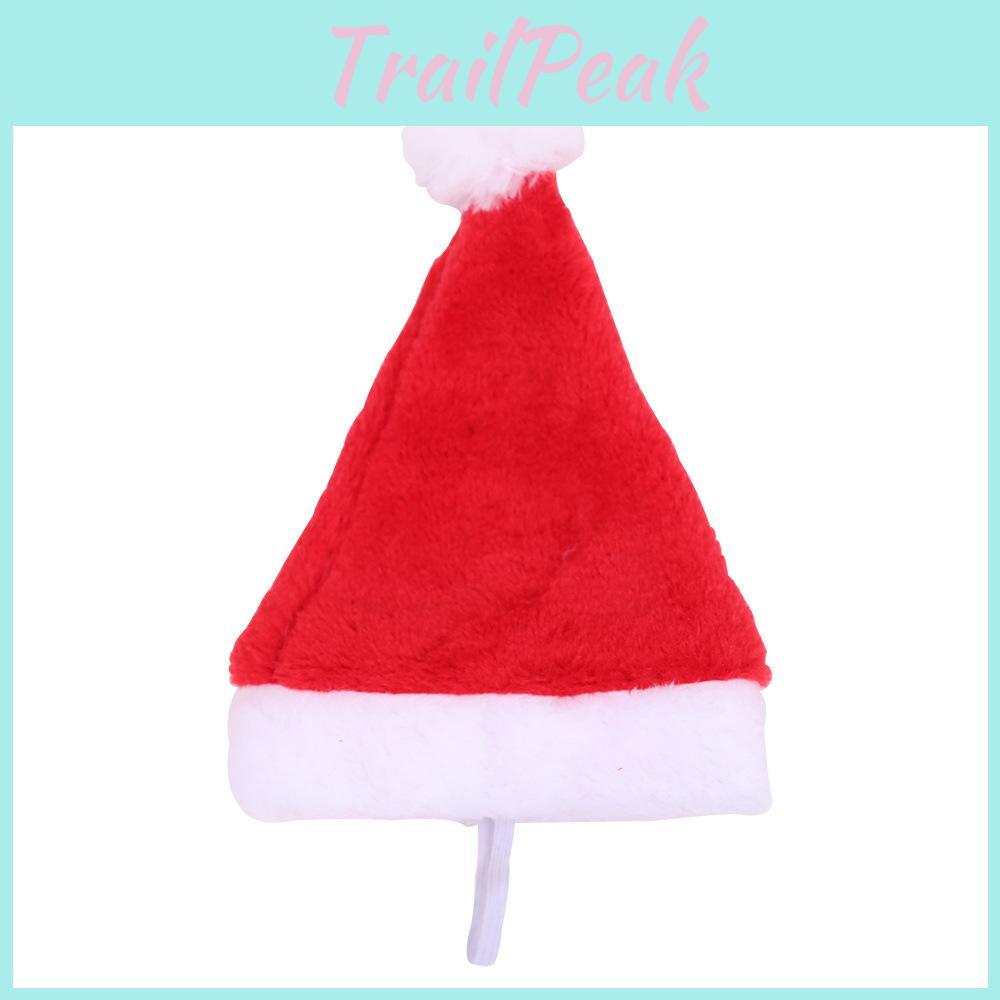 Decorations Pet Christmas Plush Hats With Plush Ball Design For Gift Festival