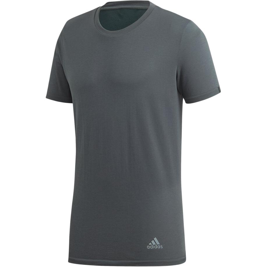 Adidas Running Training Fitness Short Sleeve Crew Neck T-Shirt Men Tops Green DX2144