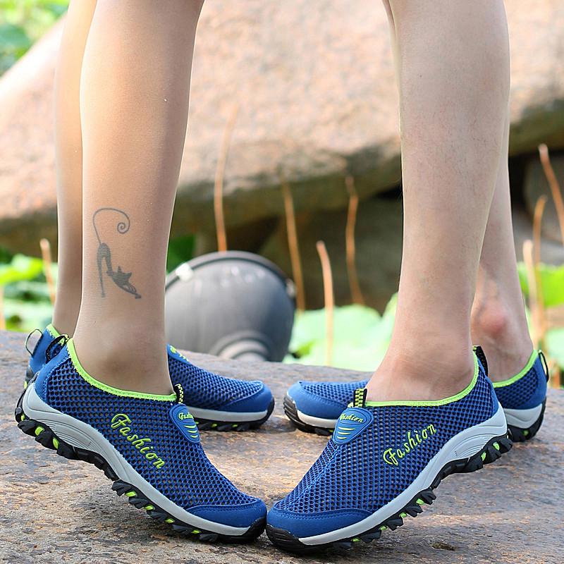 Mode Unisex 2024 Herrenschuhe Casual Slipper Klassische Mesh-Schuhe Atmungsaktive Flats Mokassins Herren Plateau-Schuhe Übergröße 35-44