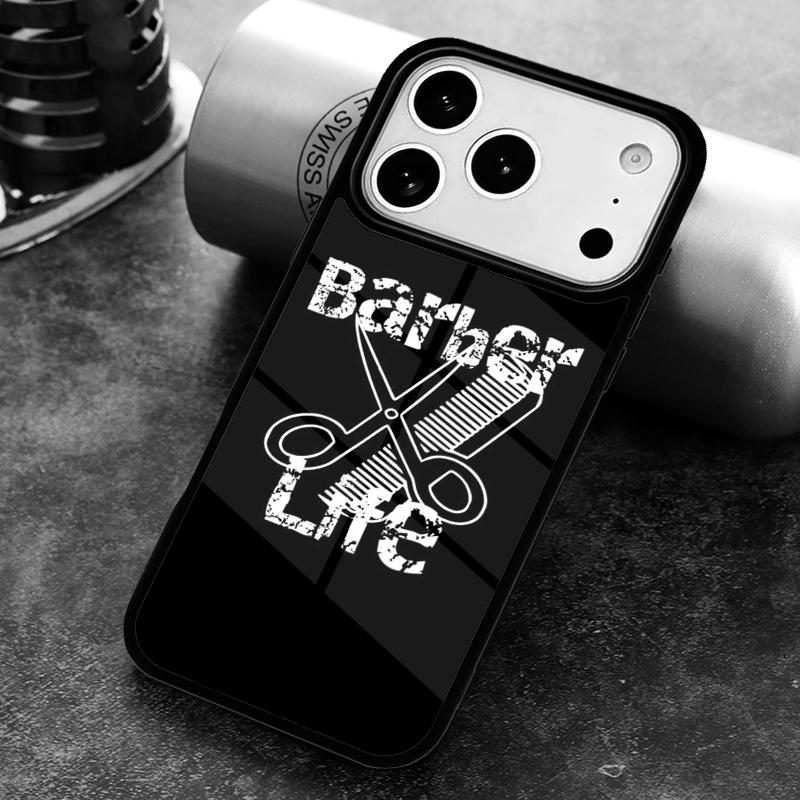 Love Barber Life Phone Case for iPhone 17 16 15 Pro Max Air 14 13 12 11 Plus Shockproof Capa Cover