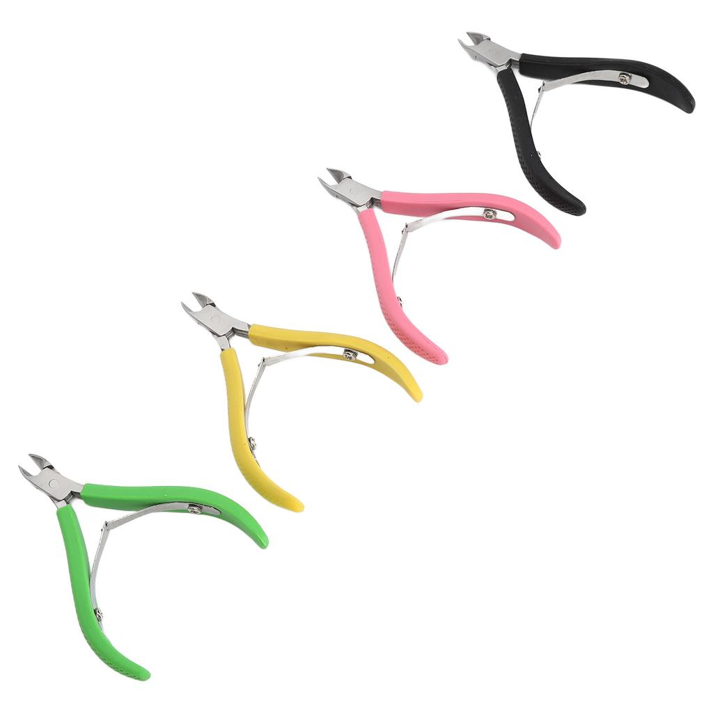 Kleštičky na nehty Stříhání Nerezová ocel 4 barvy Protiskluzová silikonová rukojeť Odstraňovač odumřelé kůže