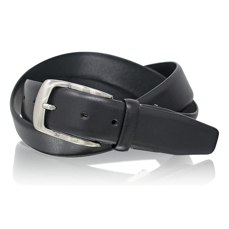 

[Rubacuori] mens belt genuine leather italian leather cowhide no stitch business belt casual belt Gradation processing Band width 35mm (Black 10)
