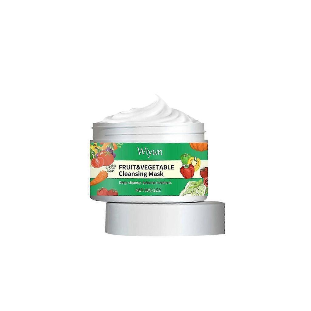 Brightening Fruit Cleansing Mask for Deep Pore Detox, Hydration & Radiance - Natural White Clay & Bentonite Skin Care for All Skin Types