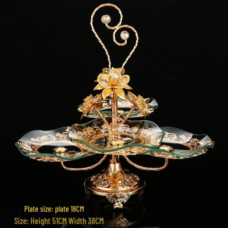 

Фруктовниця в європейському стилі, багатоярусна: Елегантний декор для вітальні або журнального столика, ідеальний для закусок і весіль.