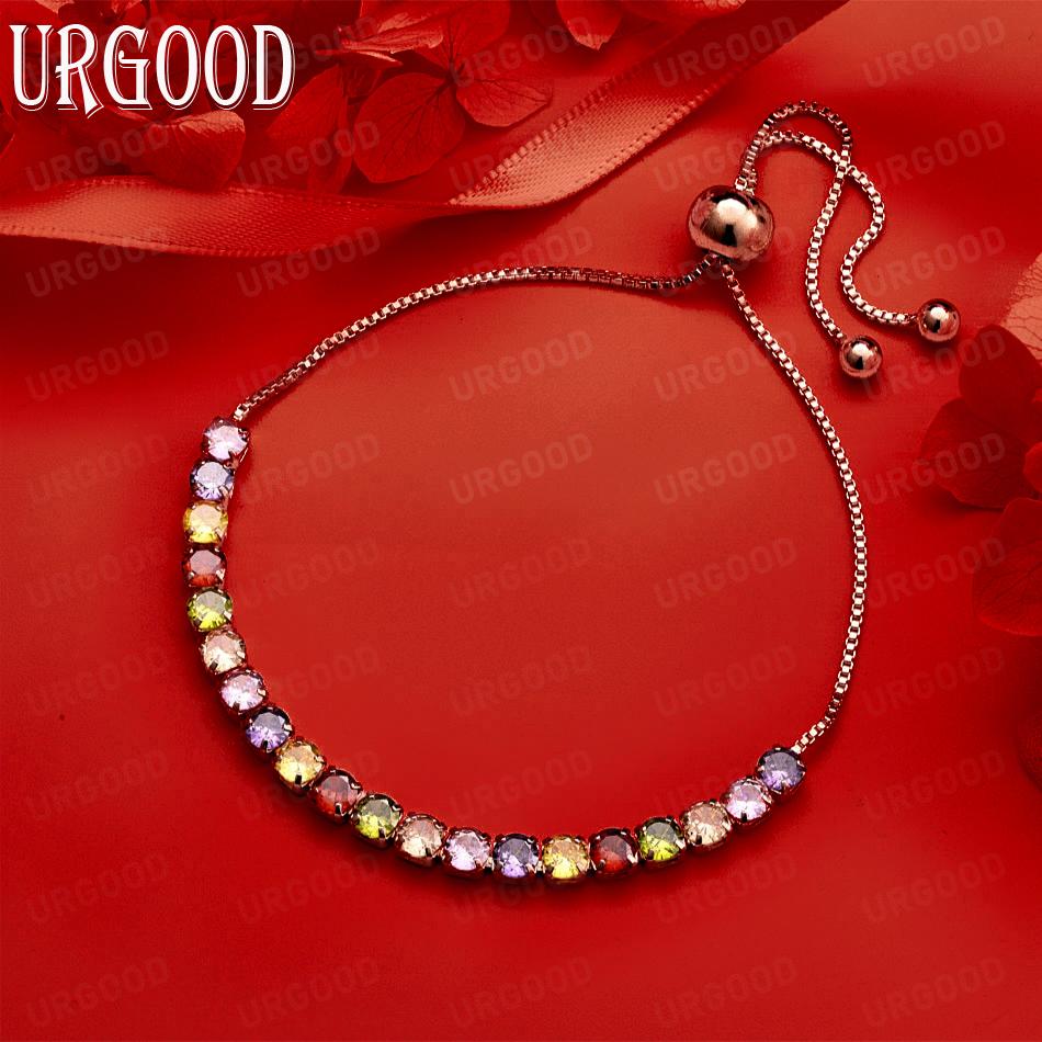 925 Sterling Silver 4mm Round Stone Side Chain Beautiful Bracelet Gift Jewelry 20CM