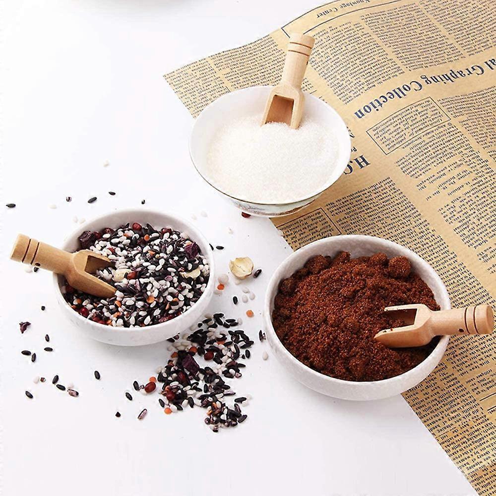 Mini Wooden Spoon, 12pcs 7.5cm Small Salt Spoon, Wooden Bath Spoon, Mini Wooden Scoop