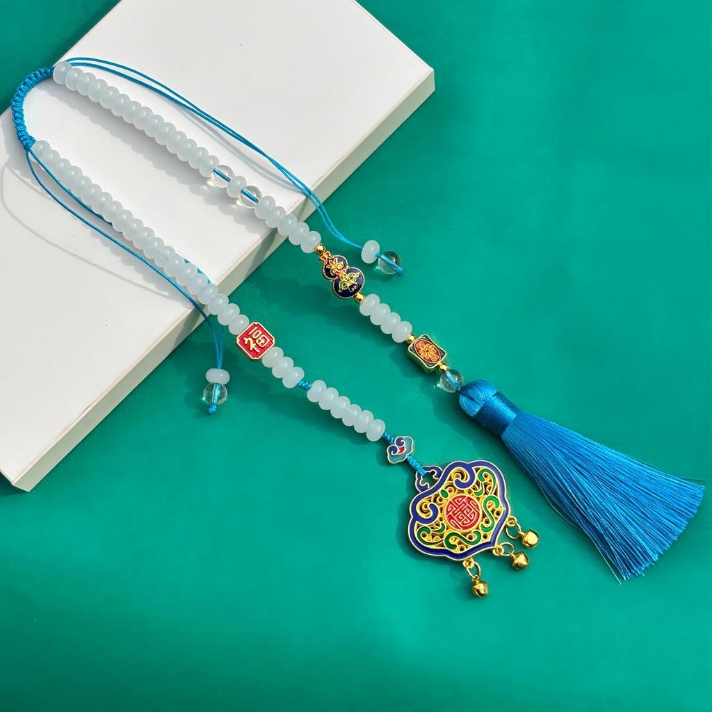 Retro Anhänger aus Gold-Sand-Legierung im chinesischen Stil zur Dekoration des Autorückspiegels