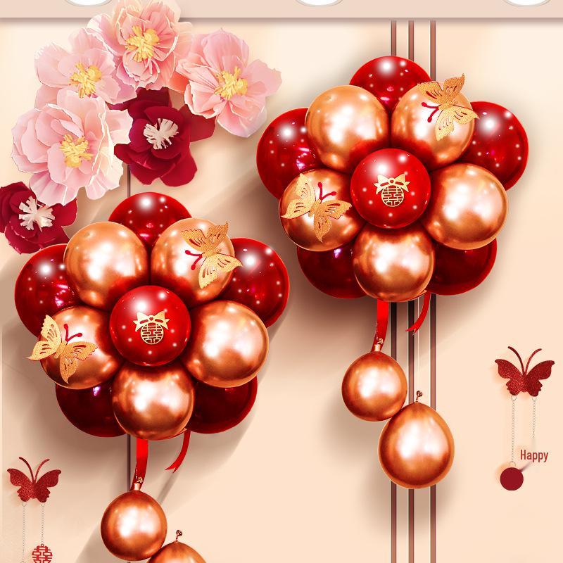 Romantic Wedding Balloon & Wall Sticker Set for Bridal Chamber and Engagement Décor