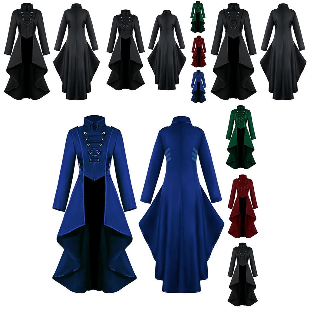 Luxurious Women Vintage Medieval Tuxedo Gothic Tailcoat For Role Playing And Halloween