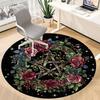 1pc Pentagram Wreath Chair Carpet for Office, Round Non Slip Durable Large Size Office Carpet, Suitable for Office