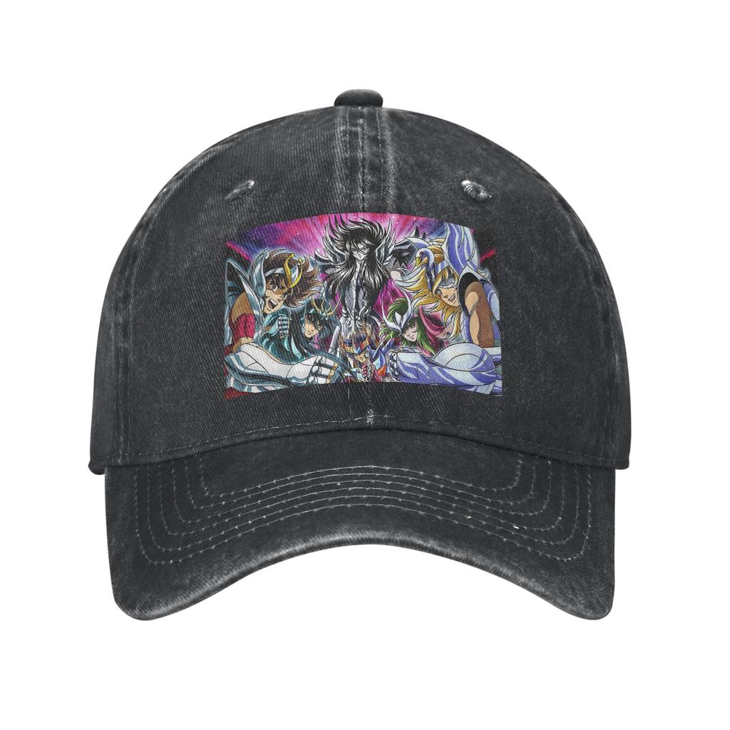 Saint Seiya Knights of the Zodiac Washed Denim Cap Casual Baseball Caps Adjustable Hat Summer Unisex Baseball Hats