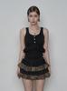 Setup Exe Lace Frill Sleeveless / Black