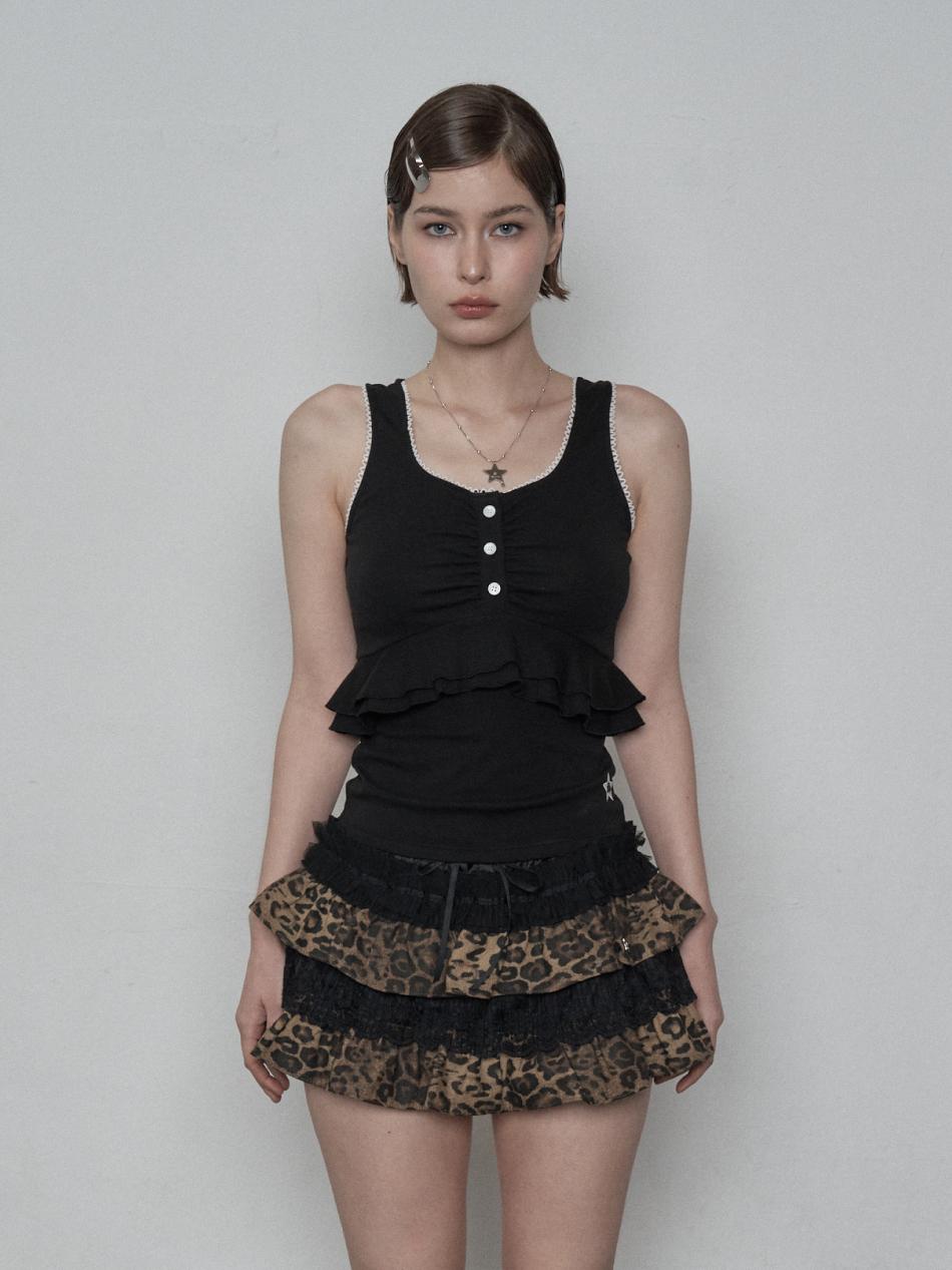 Setup Exe Lace Frill Sleeveless / Black Os