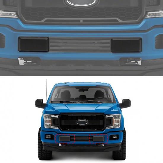 2Pcs F150 Front Bumper Guards Pads Cover Ert Cap Compatible With Ford F-150 2018   Replace# JL3Z17E810AB For Front Left Driver & Right Passenger Side