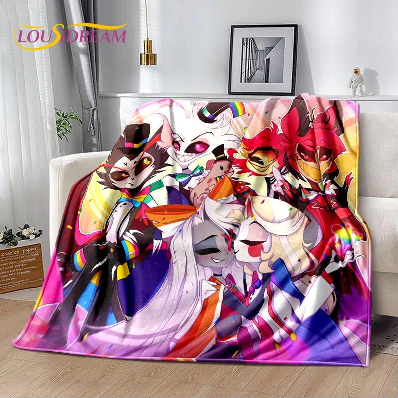 HHazbin Hotel Charlie Cartoon Soft Blanket for Home Bedroom Bed Sofa Picnic Travel Cute Throw Blanket Gift for Kids and Fans