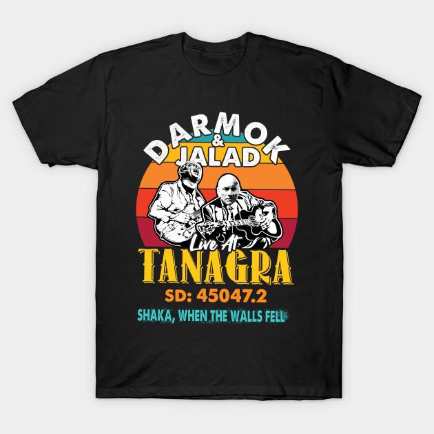 

Men Black Print T-shirt Darmok And Jalad At Tanagra September 1991 Vintage Funny No-Cut Transfer Paper Print Cotton Tshirt 4XL чорний