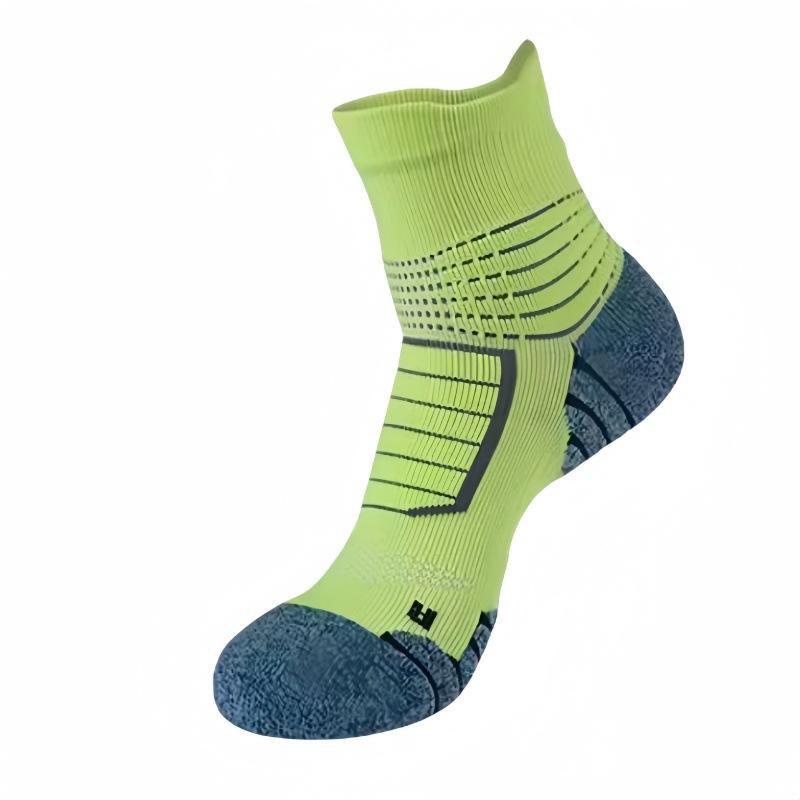 Men's Cotton Towel Bottom Thick Anti Slip Shock Absorption Professional Running Marathon Basketball Tube Socks