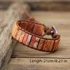 Pulsera trenzada de piedra de colores, pulsera de mano con cuerda ajustable, curación energética y relajación, joyería para la ansiedad, regalo, Estilo bohemio, 1 unidad