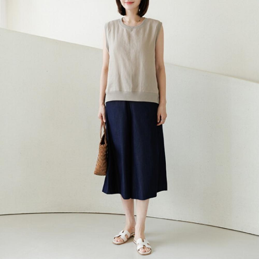 Dedra Linen Sleeveless Tbf3272