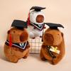 25cm Graduation Capybara Plush Doll Doctor Cap Bear Elephant Stuffed Animal Home Decor Gift For Kids