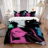 Neon Shadows Silhouettes Print 3Pcs Bedding Setduvet Cover With 2 Bedropillowcase Home Birthday Gift