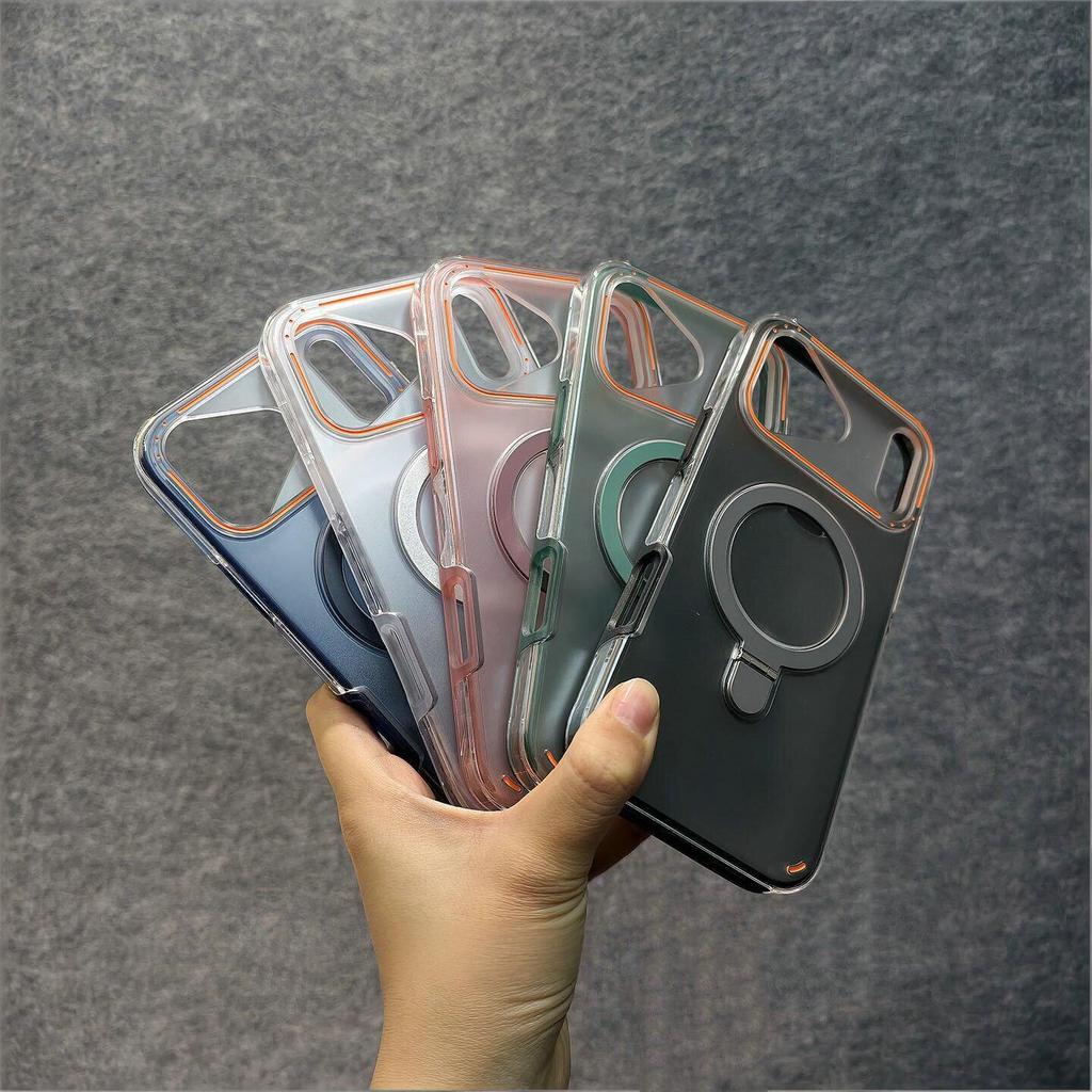 Luxurious and colorful stand For magnetic phone case For For Iphone 17 Pro Max 16 1 14 13 12 11 TPU+PC back cover