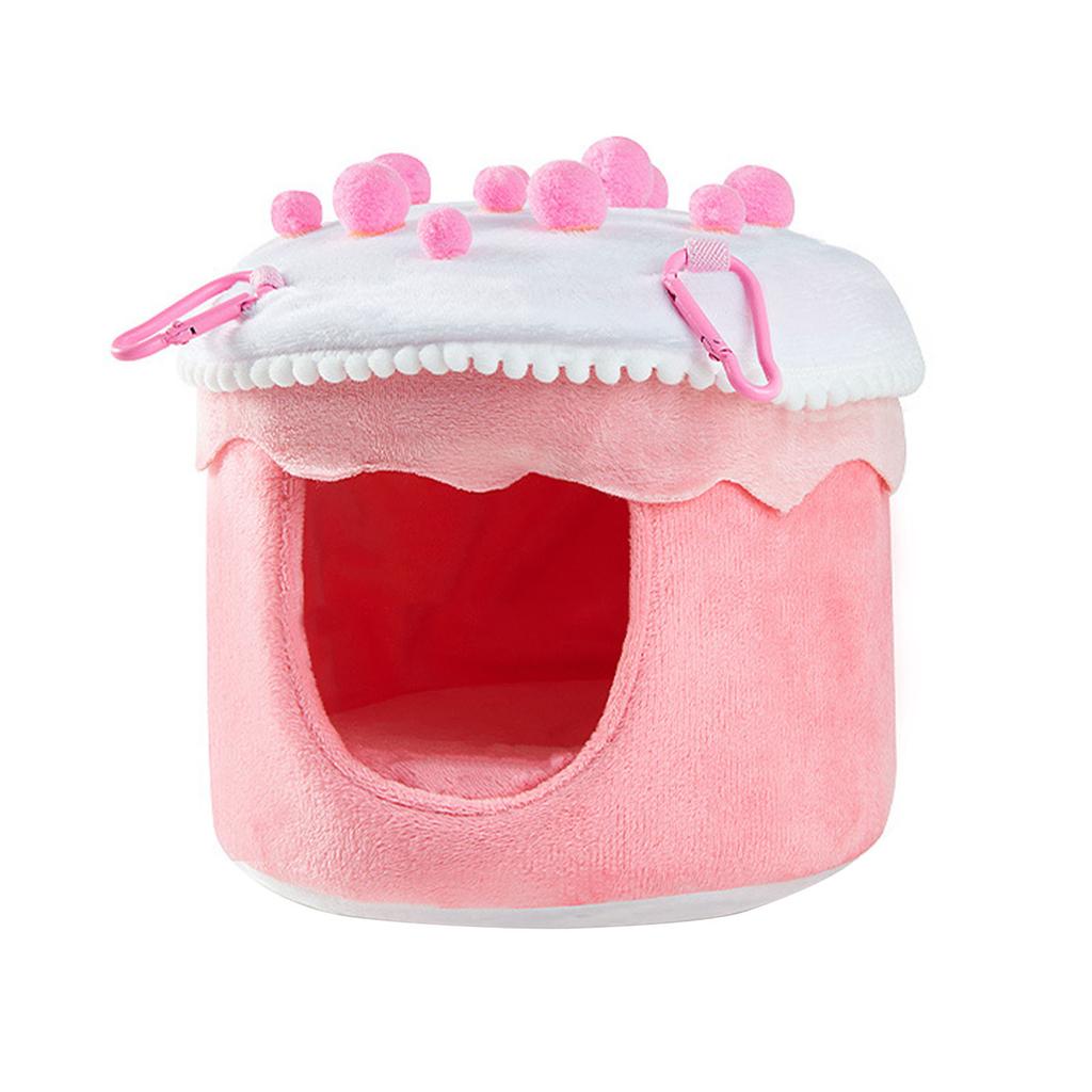 Cake Shape Bird Nest for Parrots Plush Sleeping Bed Nest Birdcage House for Small Birds Hanging Hammock Bird Cage Decors