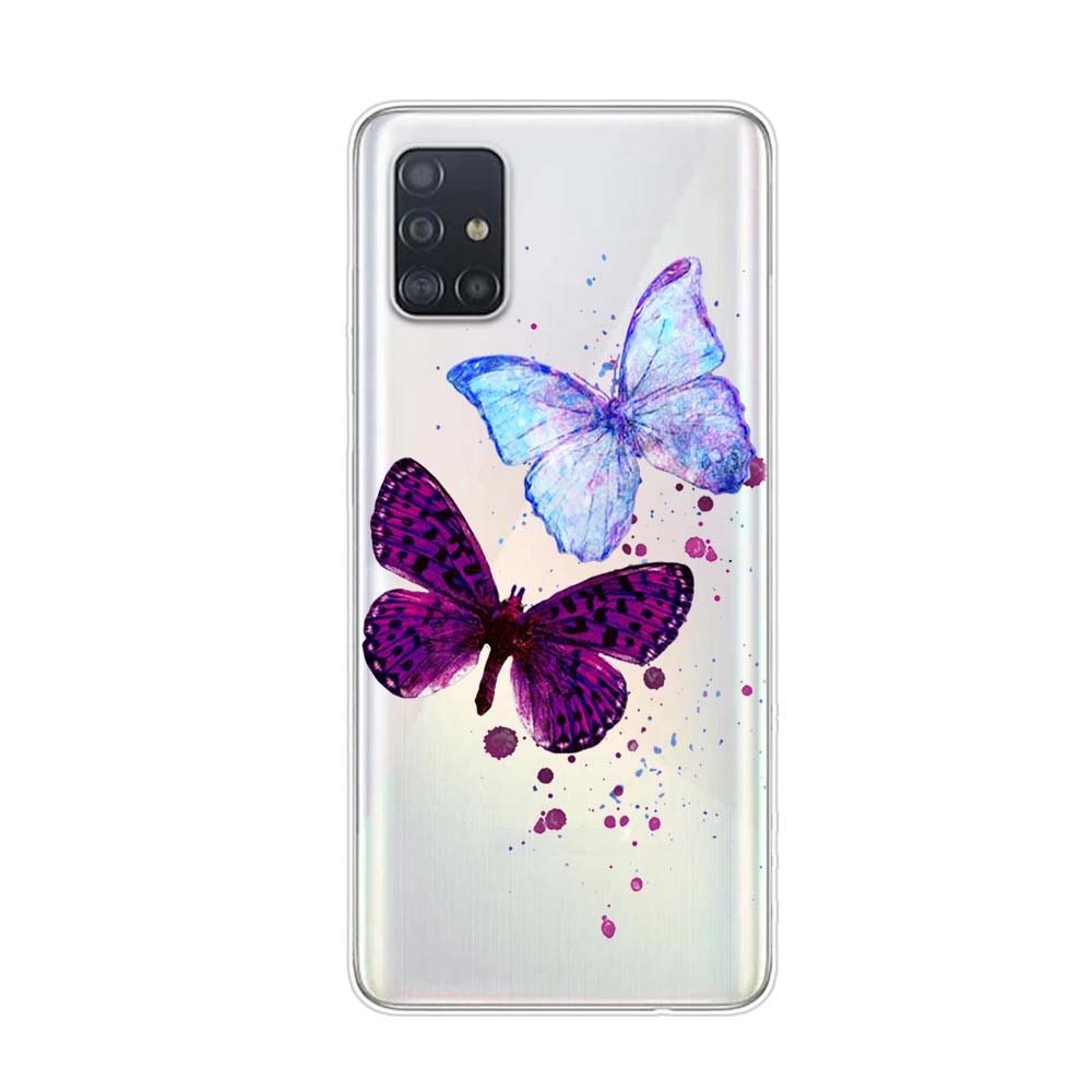 Fluture frumos pentru Samsung Galaxy A01 A11 A12 A22 A21S A31 A41 A42 A51 A71 A32 A52 A72 A02S Husa din silicon