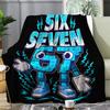 67 model robot fleece blanket is machine-washable and suitable for use on sofas, beds, for travel, camping, and in living rooms