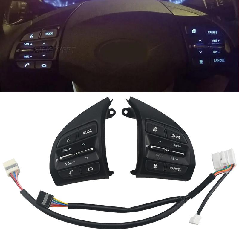 For Hyundai Elantra 2019 2020 Steering Wheel Switch Volume Buttons Multifunctional Car Cruise Control Switch