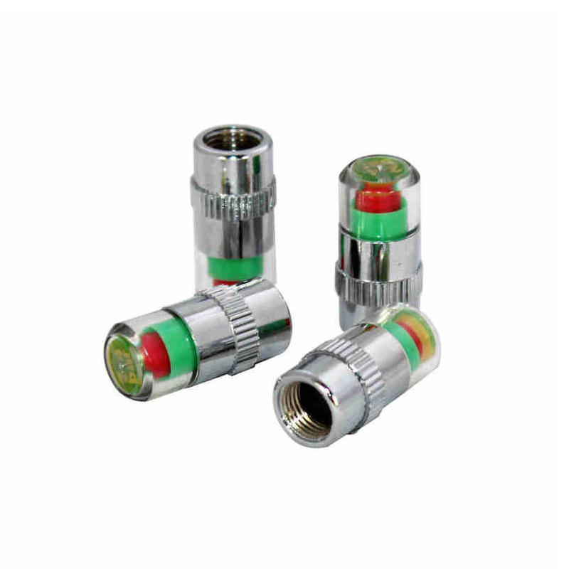 4Pcs Car Tire Pressure Monitor Valve Stem Caps Tire Pressure Monitor Sensor Indicator Set