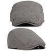 Fall Winter Duck Tongue  Beret Hat for Men Daddy Solid Corduroy Painter Adjustable Forward Hats For Dad  Visors Newsboy Caps