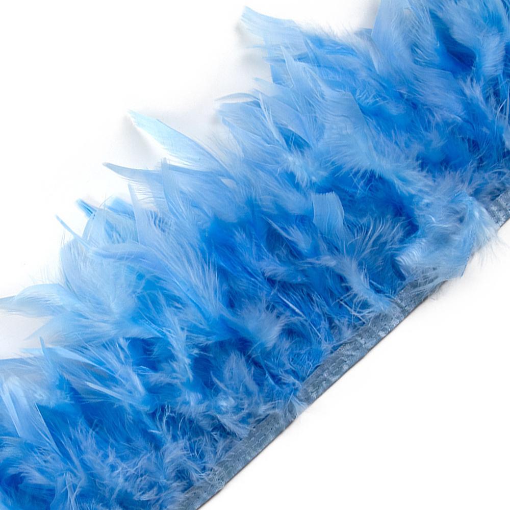 1Meter Natural Turkey Feathers Trims Height 10-15Cm Crafts Wedding Party Clothing Decor Diy Feather Ribbon Sewing Decoration