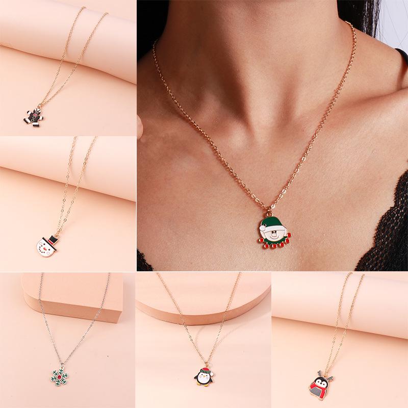 Christmas Bestseller Necklace: Santa Claus, Christmas Tree, and Snowman Sweater Chain