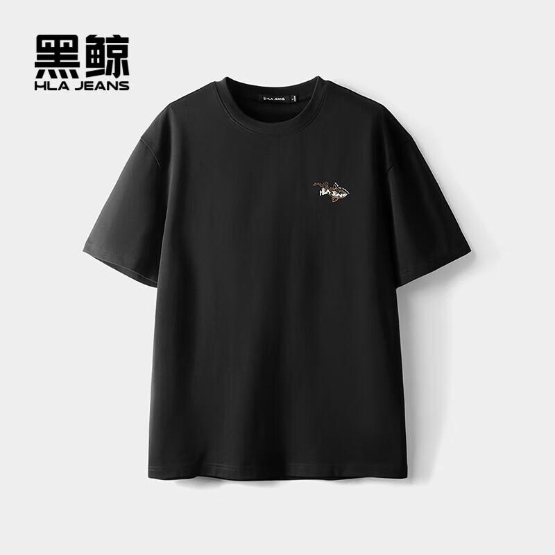 

Мужская футболка HLA Black Whale с игривым принтом из букв, короткий рукав XL