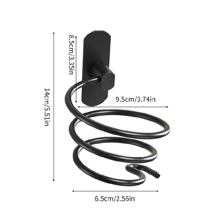 Hairdryer Organizer Blow Dryer Stand Hair Dryer Rack Wall Mounted Hair Care Tool