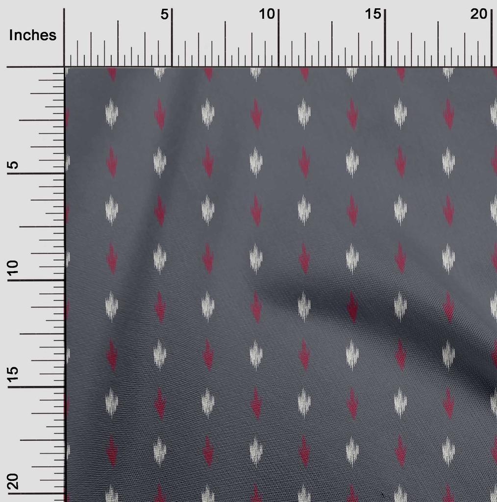 oneOone Cotton Flex Dark Mustard Fabric Small Motif Ikat Sewing Craft Projects Fabric Prints By Yard 40 Inch