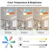 E26 E27 Base LED Home-use Ceiling Fan Light with Wireless Remote 42cm Smart Quiet Fan Light for Room Office Study Kitchen