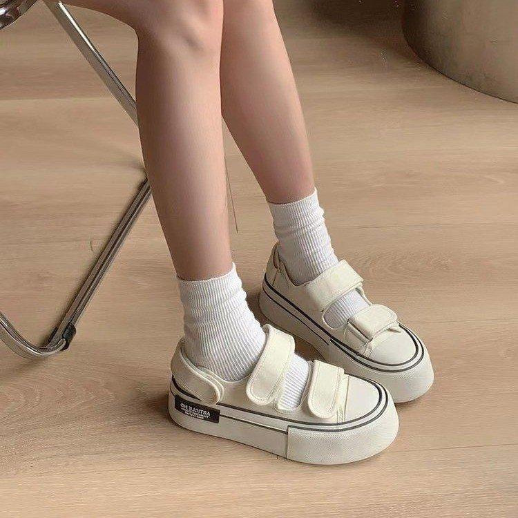 Summer New Breathable Ugly Cute Canvas Shoes Women's Casual Sandals Niche Platform Canvas Shoes
