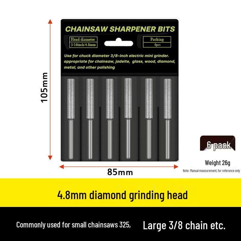 Electric Chainsaw Chain Sharpener Set with Abrasive Grinding Heads