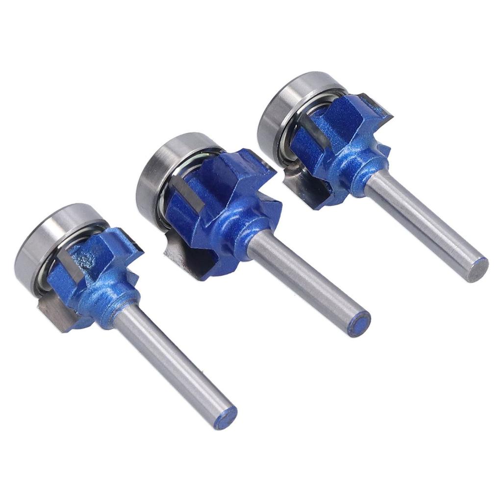 3 Buc. Freză Rotunjire Colț Prelucrare Lemn Freză Tăietor de Muchii 4 Flute Coadă 6mm R1 R2 R3