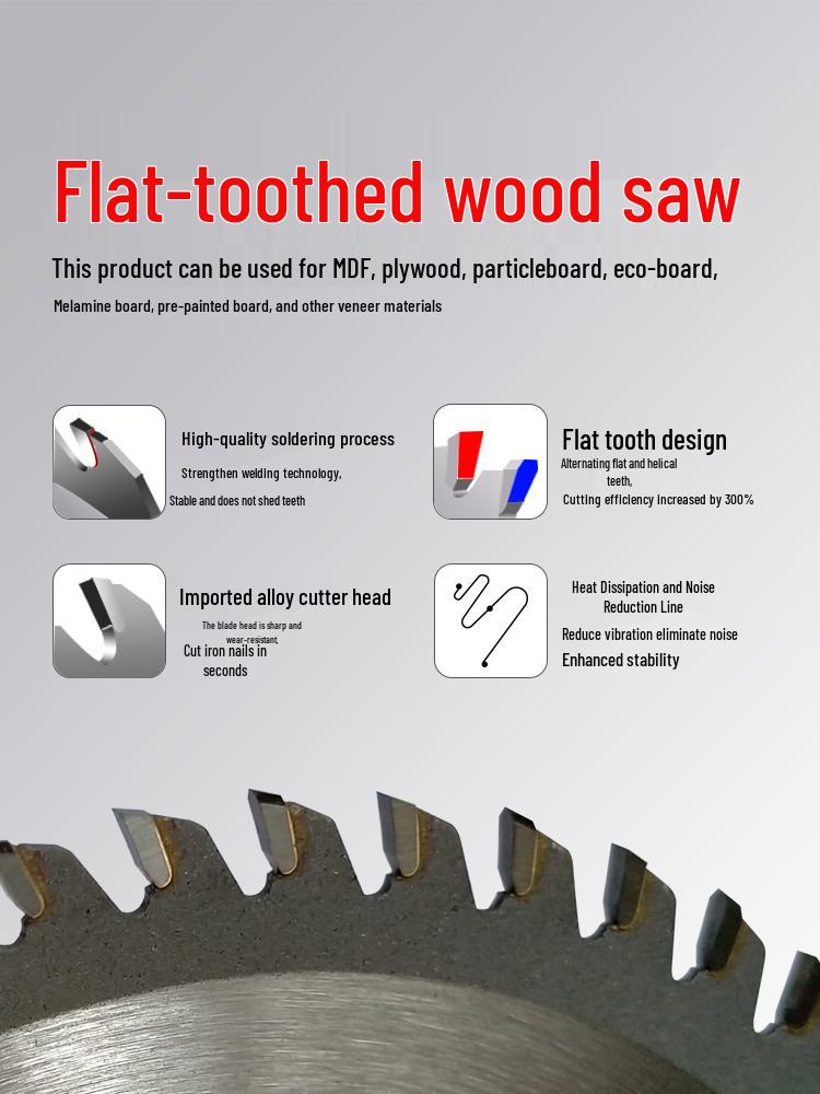 Gold King Eco-Friendly Circular Saw Blade for Woodworking: Paint-Free, Flat-Top Tooth, No Chipping