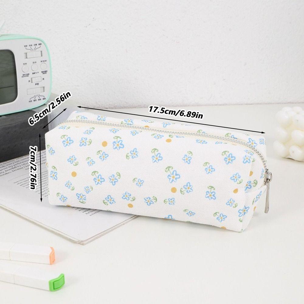 Floral Print Stationery Bag Multifunctional Pencil Case INS Stationery Organizer  School Office