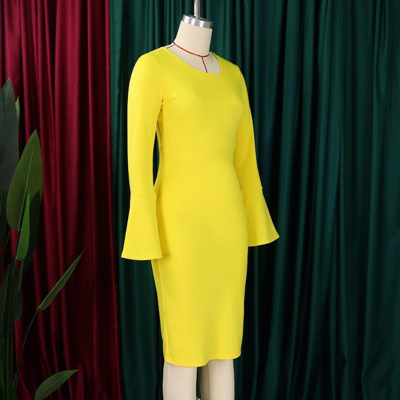 Women's Autumn New Fashion Temperament Elegant Bag Buttock Dress