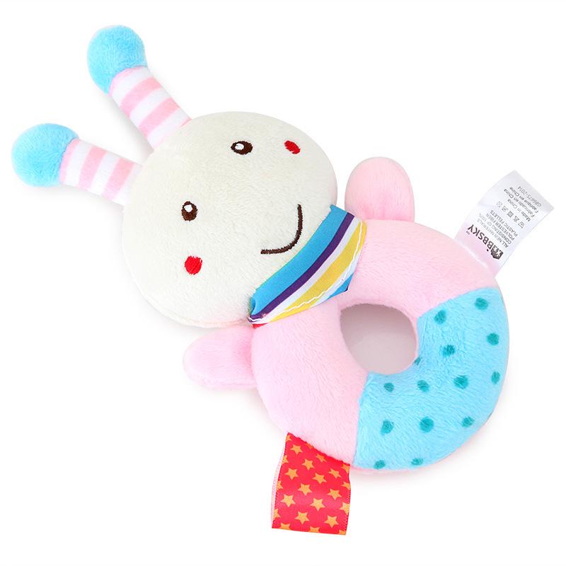 bbsky Adorable Animal Plush Hand Grip Rattle for Babies
