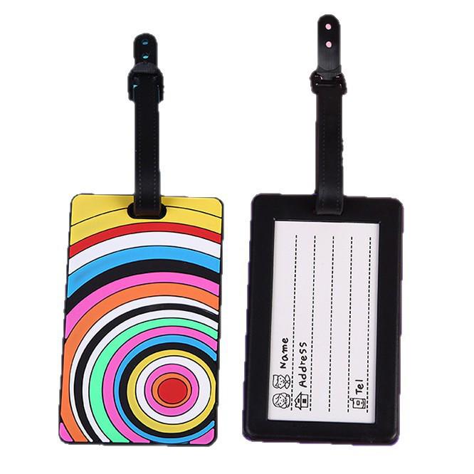 Silicone Square Luggage Tag - Lightweight and Creative Travel Label Card
